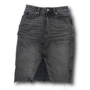 Abercrombie & Fitch front slit Gray Denim Pencil Skirt - size 24